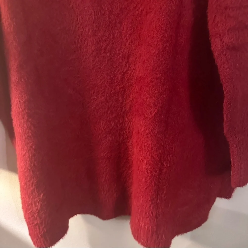 NWT Ava & Viv XXL Red V Neck Pullover Sweater Tunic Long Sleeve - Picture 2 of 9